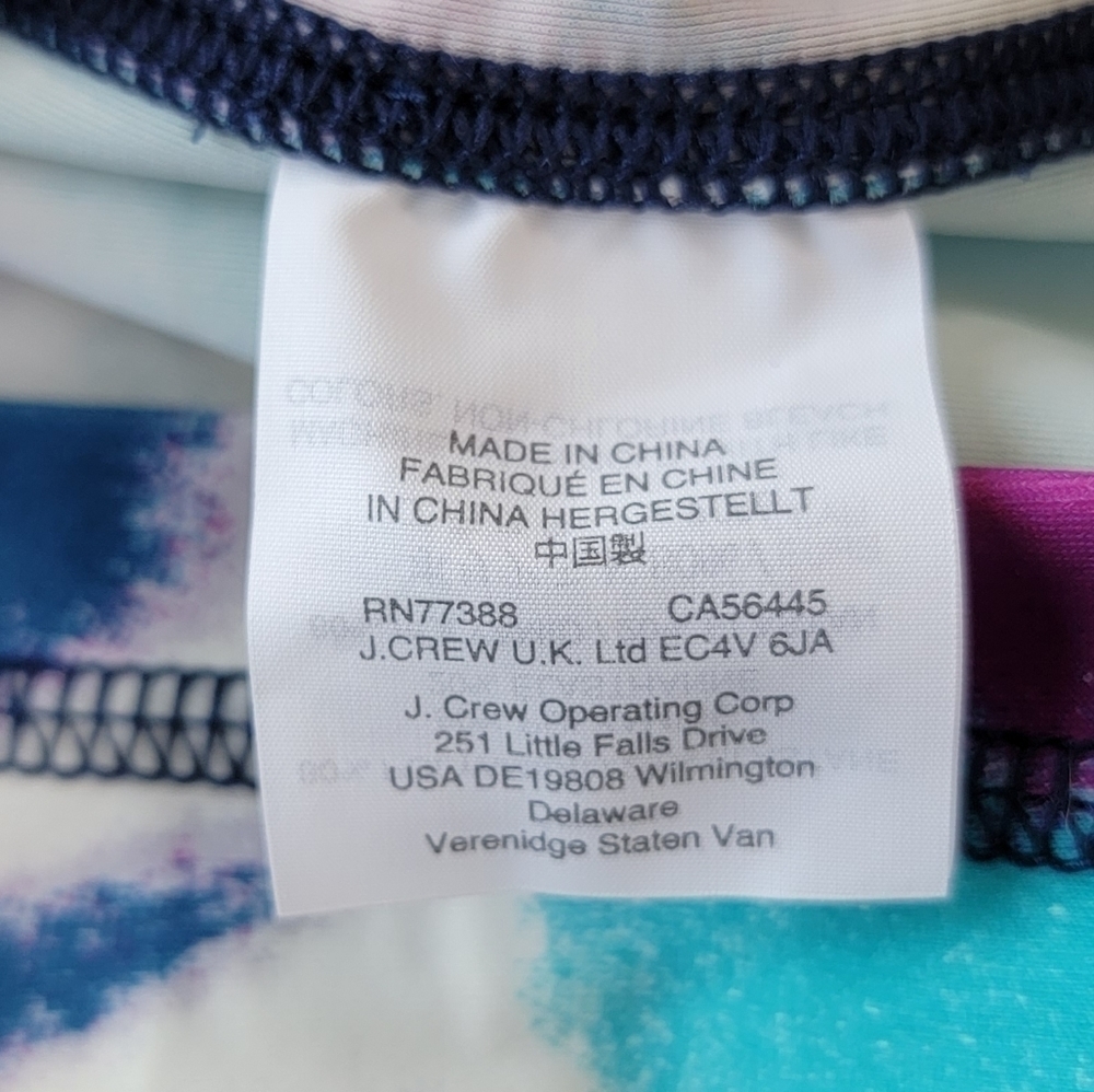 J Crew Crewcuts UPF50+ Tie-Dye Patterned Rashguard Shirt Youth Size 14 - Picture 8 of 9